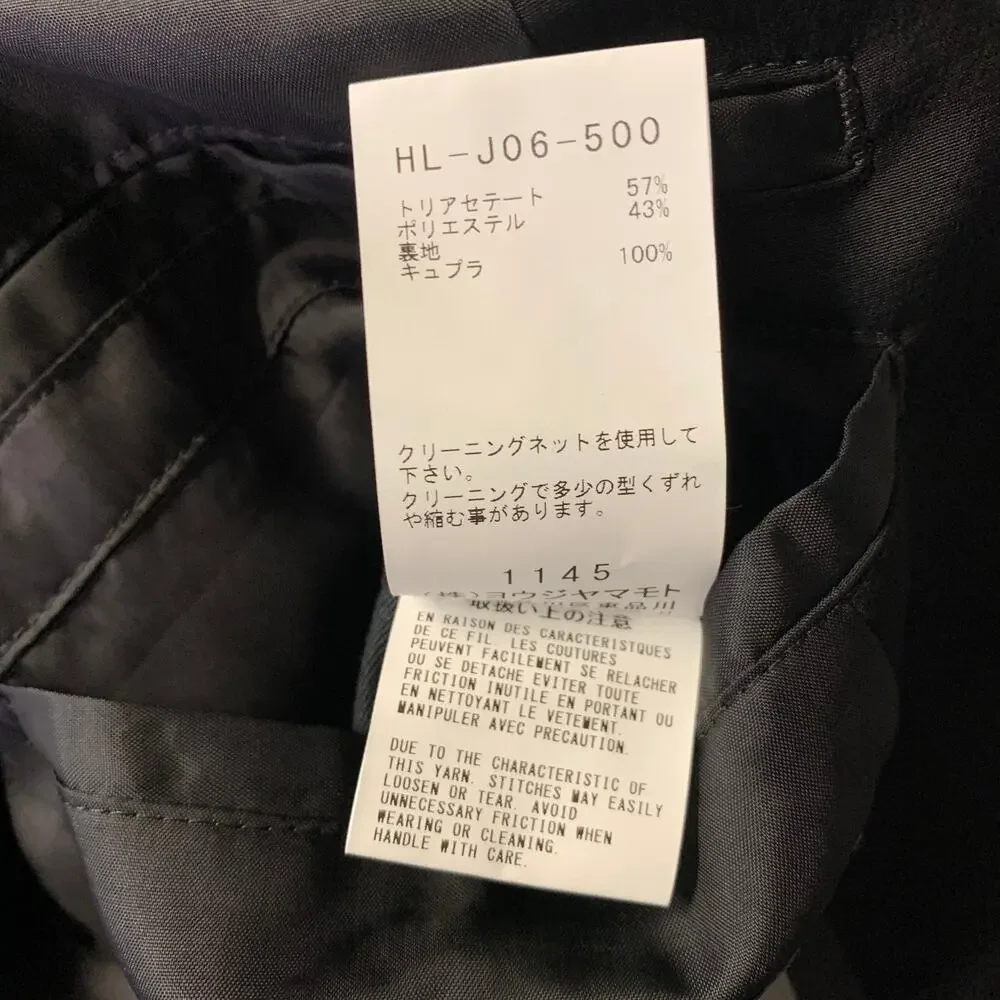 YOHJI YAMAMOTO Chest Size 42 Black Triacetate Blend Double Breasted 34 31 Suit